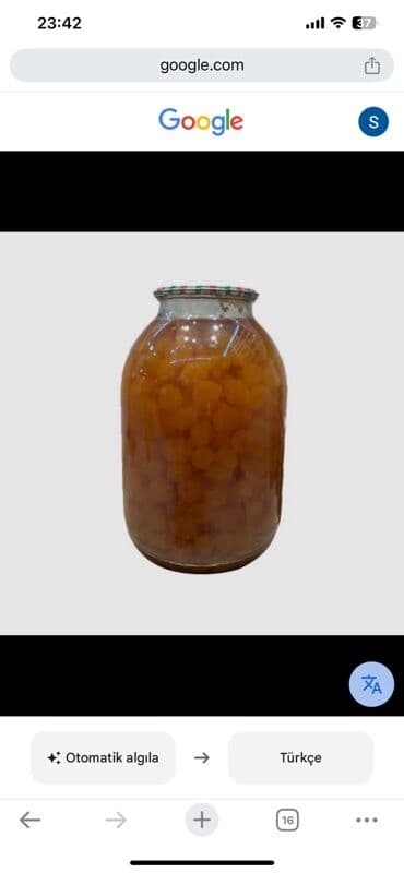 Məişət məhsulları: Məhsul: Şüşə bankada meyvə kompotu - Böyük həcmli şüşə banka (təxmini — 1