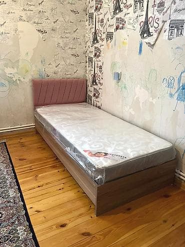 modern stol stullar: Yataq dəsti – tək nəfərlik - Ölçü: təxmini 90×190 sm (tək çarpayı — 2