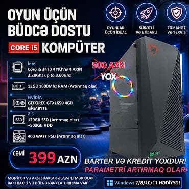 i5 9400: FÜRSƏTDƏN YARARLANIN!!! MAYA DƏYƏRİNDƏN AŞAĞI!! ⭐Tək Sistem Bloku 500 — 1