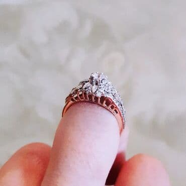 tek qizil gul qiymeti: Nişan, Üzük, Çəhrayı qızıl, 583 Əyar — 3