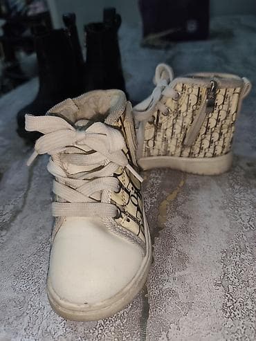 Krossovkalar: Uşaq üçün yüksəkboğaz idman ayaqqabısı Ölçü: 23 - Rəng: krem/daş bej — 3