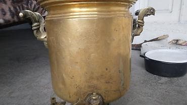 kohnə samavar: Qədim samovar, 1880 il, Mis, Vəziyyəti: Yaxşı — 3
