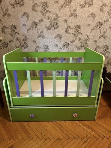 Bağ evi və bağ üçün hərşey: Oğlan və qız üçün, Dördbucaq, Beşik, Dəstsiz, Matrassız, Yellənmə mexanizmsiz — 2