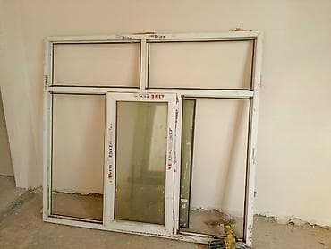 balka: PVC pəncərə və balkon qapısı dəstləri - Material: ağ rəngli PVC — 1