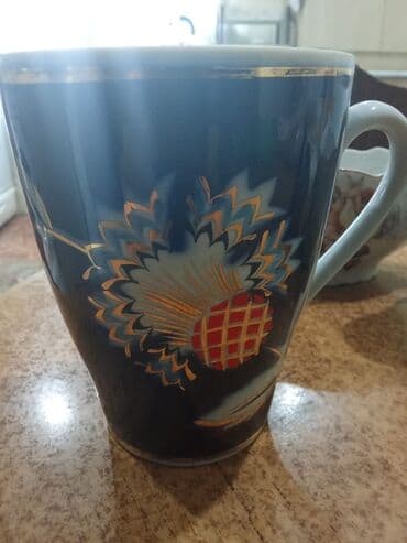 icki: Fincanlar, rəng - Göy, Keramika, 1 əd — 2