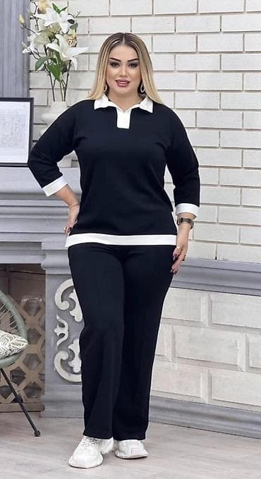 kostumlar: Qadın iki hissəli dəst - Model: gündəlik rahat dəst – uzun şalvar + — 2