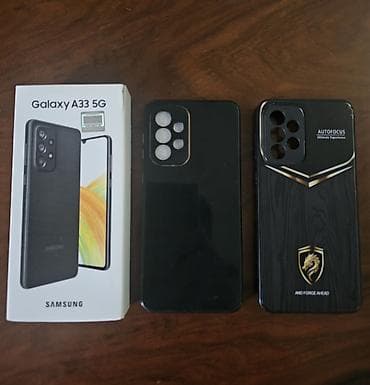 telefon qutuları: Samsung Galaxy A33 5G, 128 GB, rəng - Qara, Barmaq izi — 3