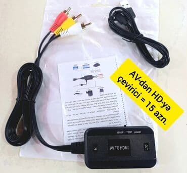 hdmi to av: RCA-dan, AV-dən HDD-yə, HDMİ-yə, HDTV-yə ÇEVİRİCİ ( konvertor ) — 48