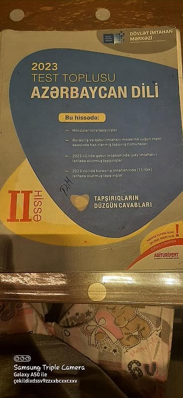 Azərbaycan dili Testlər 11-ci sinif, DİM, 2-ci hissə, 2023 il