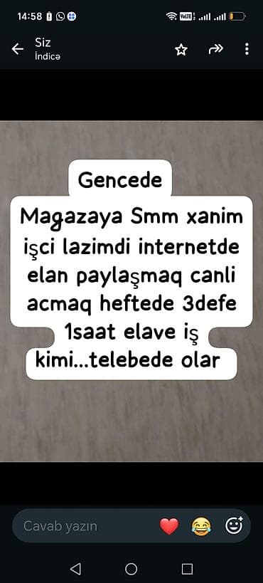 onlayn satış işləri: Sosial şebekelerden anlayişi olsun etrafli vaccapa yazin 0556047790 — 1
