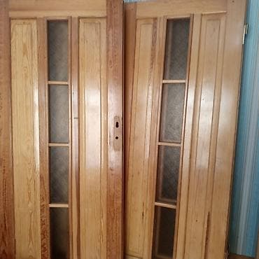 Ağac interyer qapıları – şüşəli model - Material: təbii ağac (şümalı — 2