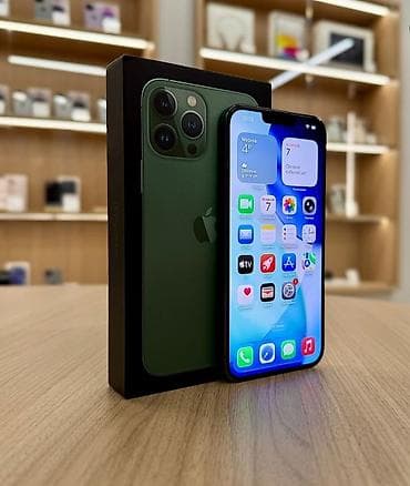 aple 13: IPhone 13 Pro Max, 128 GB, Yaşıl, Zəmanət, Simsiz şarj, Face ID — 2