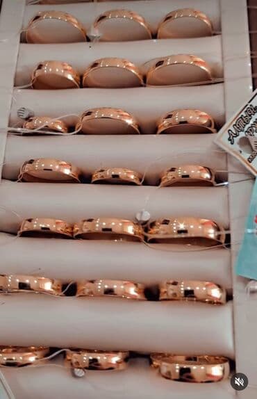 585 prob qızıl qiymeti: Alyans, Üzük, Çəhrayı qızıl, 583 Əyar, Qaşsız — 2