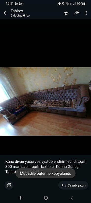 gunes panel: Künc divan, Açılan, Bazasız, Çatdırılma yoxdur — 1