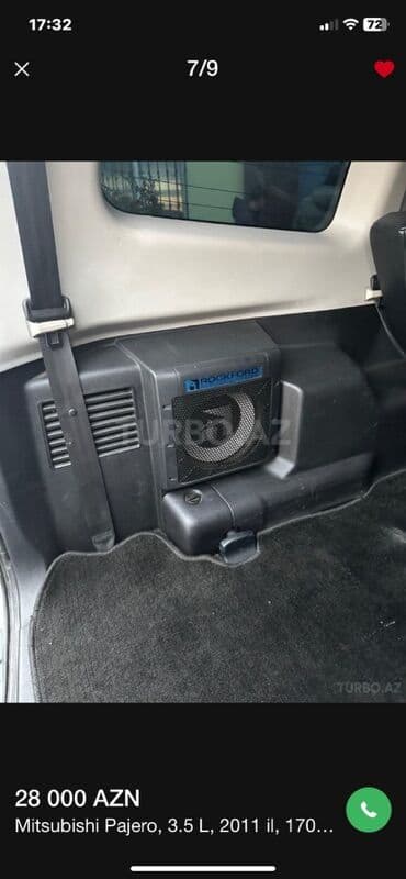 pajero arxa stop: Mitsubishi Pajero: 3.5 l | 2011 il 170000 km Ofrouder/SUV — 3