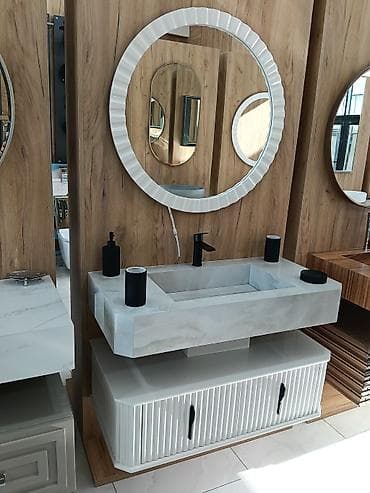 Dekorativ divar panelləri: Məhsul: Hamam üçün müasir lavabo dəstləri (asılqan modullu) — 5