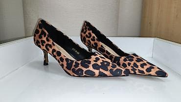 bemsa ayaqqabı: Qadın ayaqqabısı – leopard naxışlı, sivri burunlu klassik tufli - — 2