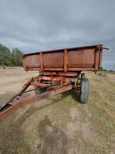 Kənd təsərrüfatı üçün ikioxlu traktor qoşqusu - Hidravlik üçtərəfli