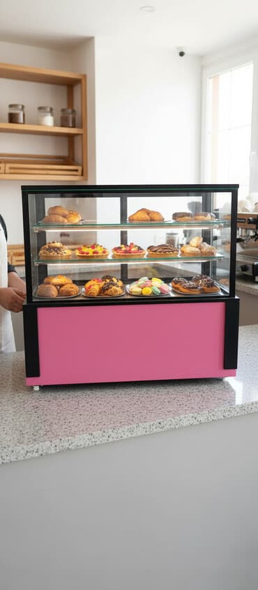 market polkasi: Şüşə vitrin – mağaza/şirniyyat/buklet təqdimatı üçün - Ölçü: təxmini — 2