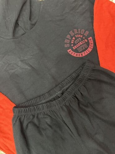 Corab və alt paltarı: İdman geyim dəsti – köynək və şalvar - Rəng: qara, qırmızı detallar - — 1