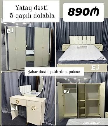 saloglu stol ve stullar: İkinəfərlik çarpayı, Dolab, Yeni — 1