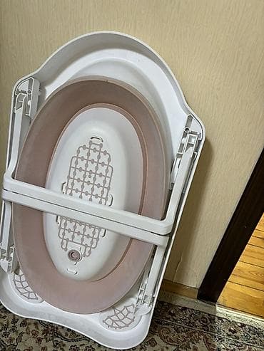 Uşaq üçün qatlanan vanna - Material: möhkəm plastik + yumşaq silikon — 3