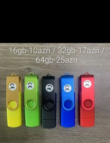 micro qulaq: Flash kart 16 GB, USB type C, Yeni — 2