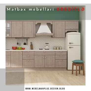 səməni xonça: Sifarişlə mətbəx dəsti, Özü çəkən petlələr, Sadə laminat, Kredit var, Pulsuz çatdırılma — 8