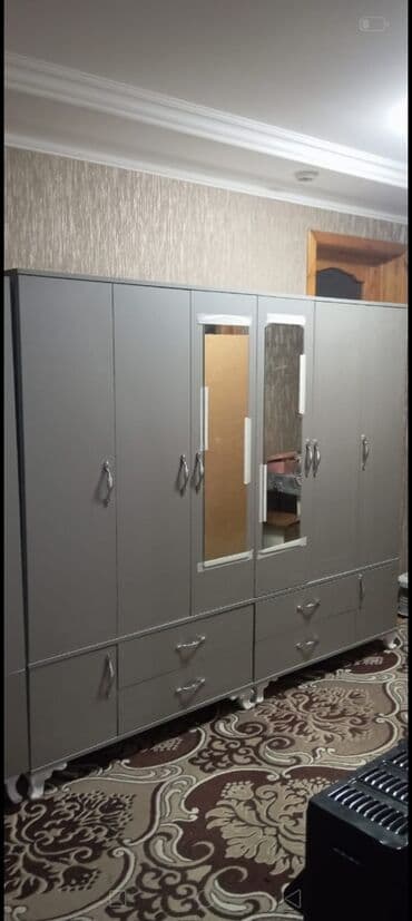 ikinci əl şkaf: Yeni, 4 qapılı Düz dolab, Dolab-asılqan — 17