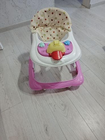 детские каляски: Uşaq gəzdirəni (walker) - Rəng: çəhrayı-altlıq, ağ üst hissə - — 3