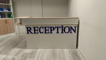 белый офисный стол: Resepsiyon masası – ofis, klinika, tədris mərkəzi və mehmanxana giriş — 2