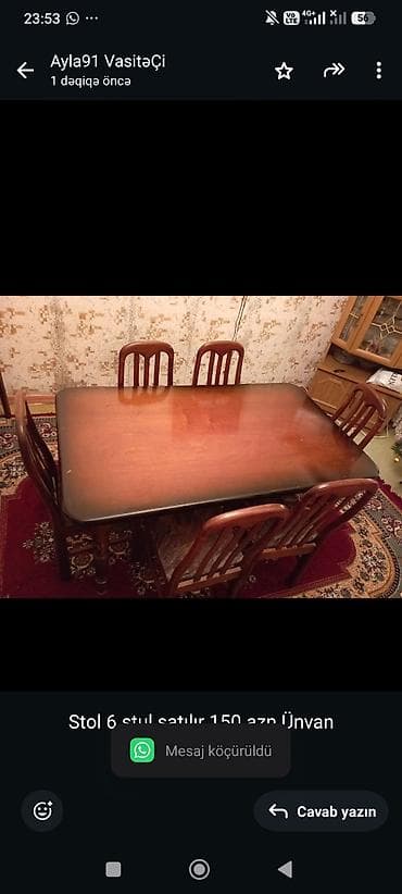 mebel stol stullar: Qonaq otağı üçün, 6 stul — 1