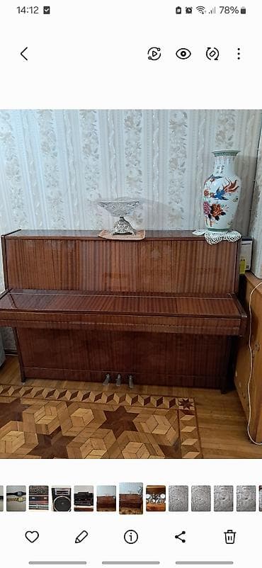 Upright pianino – klassik dizaynlı, ağac teksturalı korpus. - Korpus