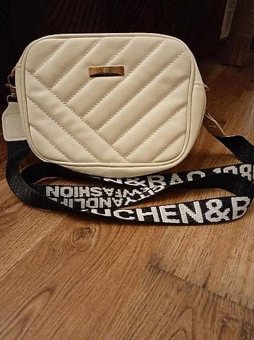 Kross-bodi çanta - Rəng: krem/ivory - Material: yumşaq, yastı tikişli — 1