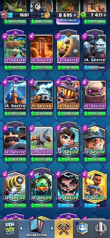video reqstrator: Clash Royale hesabı – güclü və tam kart kolleksiyası ilə - Kral — 7