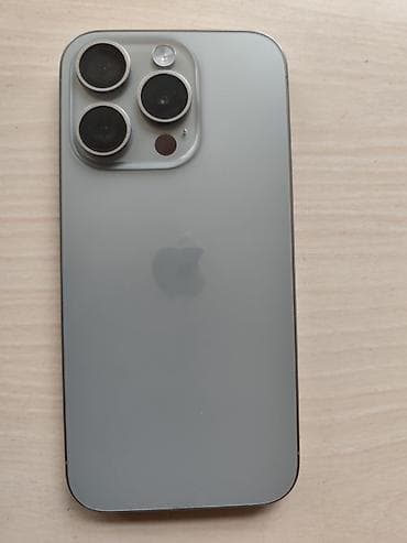 apple qulaqciq: IPhone 15 Pro, 128 GB, Natural Titanium, Simsiz şarj, Face ID — 1