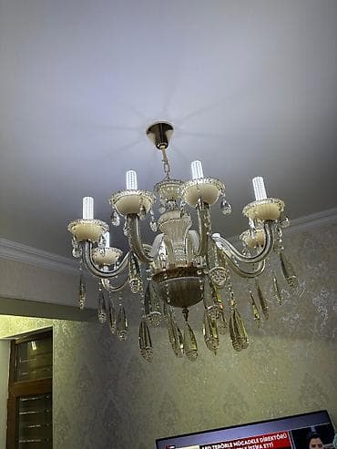şam: Çılçıraq, 8 lampa, Şüşə — 1