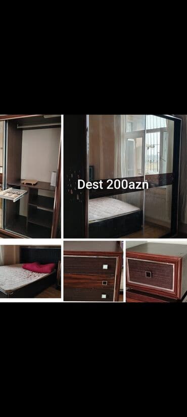 taxta stol stul: Qonaq otağı üçün, İşlənmiş, Dördbucaq masa, 6 stul — 6