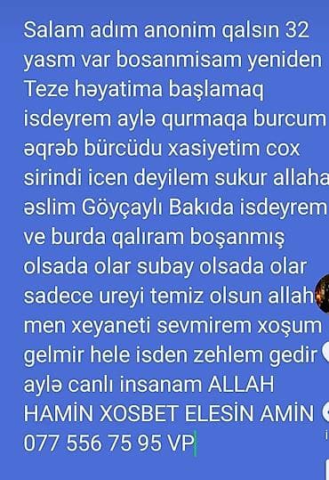 berber is: Şəxsi tanışlıq elanıdır. - Yaş: 32 - Ailə qurmaq niyyəti: Var, yeni — 1