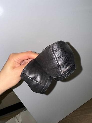 Baletkalar: Giuseppe Zanotti qadın baletkaları - Model: qara dəri baletka, ön — 6