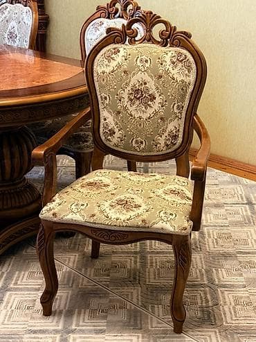 taxta bisetkalar: Qonaq otağı üçün, Açılmayan, Dördbucaq masa, 6 stul — 3