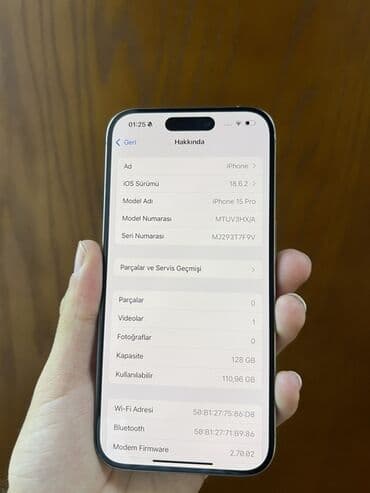 ipad mini 5 azerbaycan: IPhone 15 Pro, Gümüşü, Face ID — 5