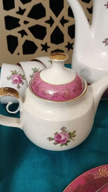 sonifer qazan: Çay dəsti, rəng - Ağ, Farfor — 4