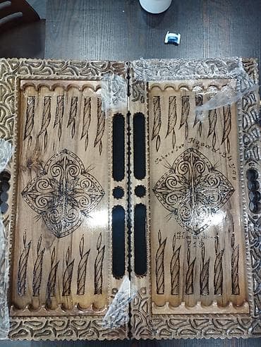 Hovuzlar: Məhsul: Əl işı oyma taxta nərd dəstləri Təsvir: - Tamamilə taxtadan — 2