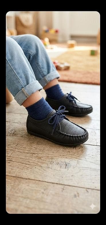 Rəng - Göy Mokasinlər, Ölçü: 26, Uniseks