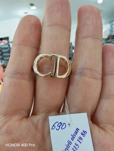 qızılların qiyməti: Üzük, Sarı qızıl, 585 Əyar, Qaşsız — 1