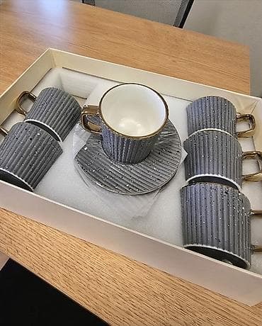 direl naboru: Qəhvə dəsti, rəng - Boz, Keramika, 6 nəfərlik — 4