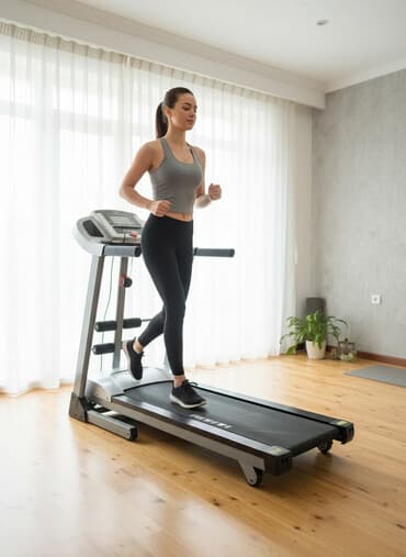 işlənmiş qacış aparatı: BodyFit qaçış trenajoru - Elektrikli qaçış yolu, geniş yürüş səthi - — 1