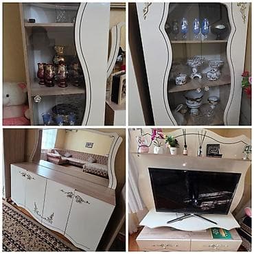 Künc divan dəsti - Forma: L‑şəkilli künc divan - Rəng: Tütünü/boz