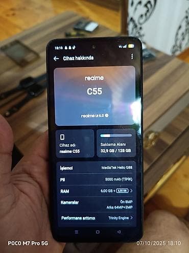 TV və video: Realme C55, 128 GB, rəng - Qara, İki sim kartlı — 1